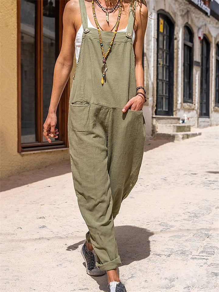 Women's Summer Casual Loose Slimming Backless Jumpsuits