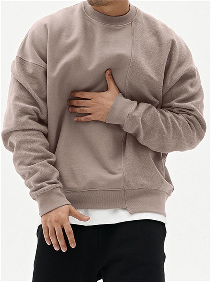 Fashion Cozy Crewneck Athletic Sweatshirt for Men