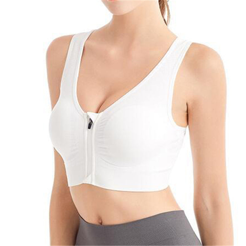 New Solid Color Women's Sports Bras Gathered Without Steel Ring Runni