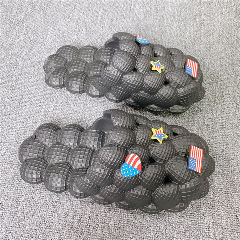 Summer Solid Beach Bubble Slippers for Couples