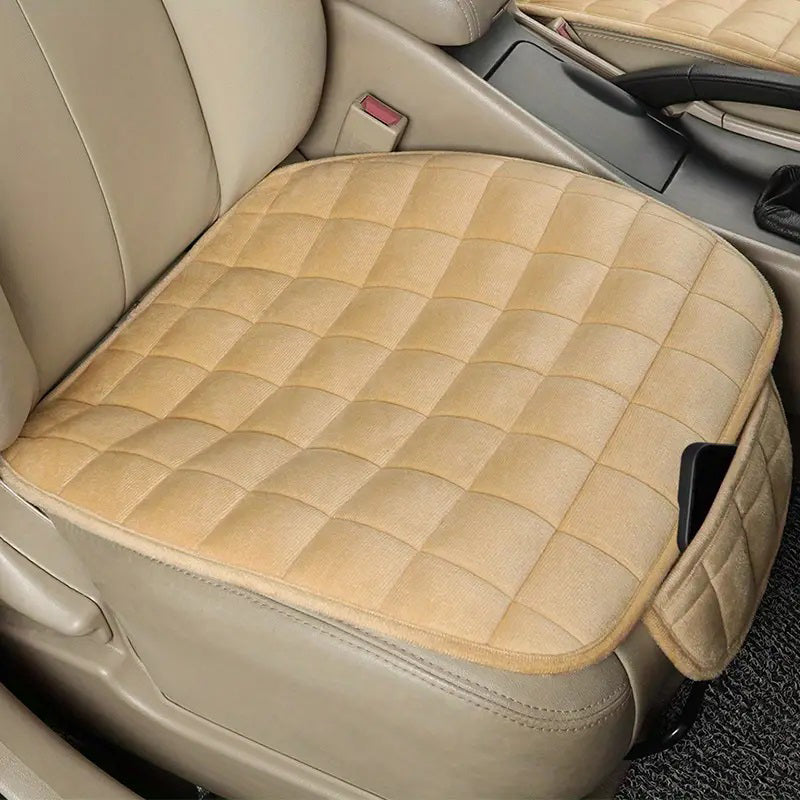 1pc Comfortable Universal Checkered Solid Car Seat Cushion