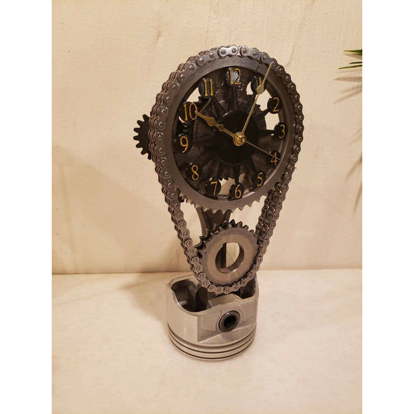 🎉Historically Lowest Price🎉CHEVY SMALL BLOCK TIMING CHAIN CLOCK, MOTORIZED, ROTATING.