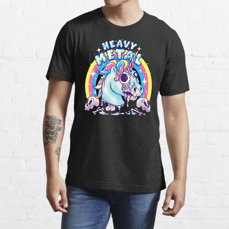 heavy metal unicorn t shirt