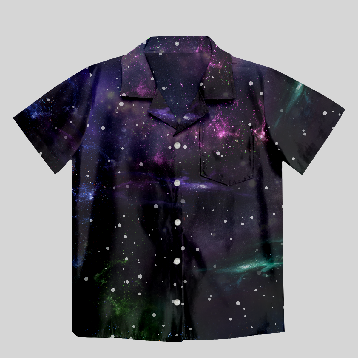 Beautiful Nebula Outer Space Button Up Pocket Shirt-Geeksoutfit