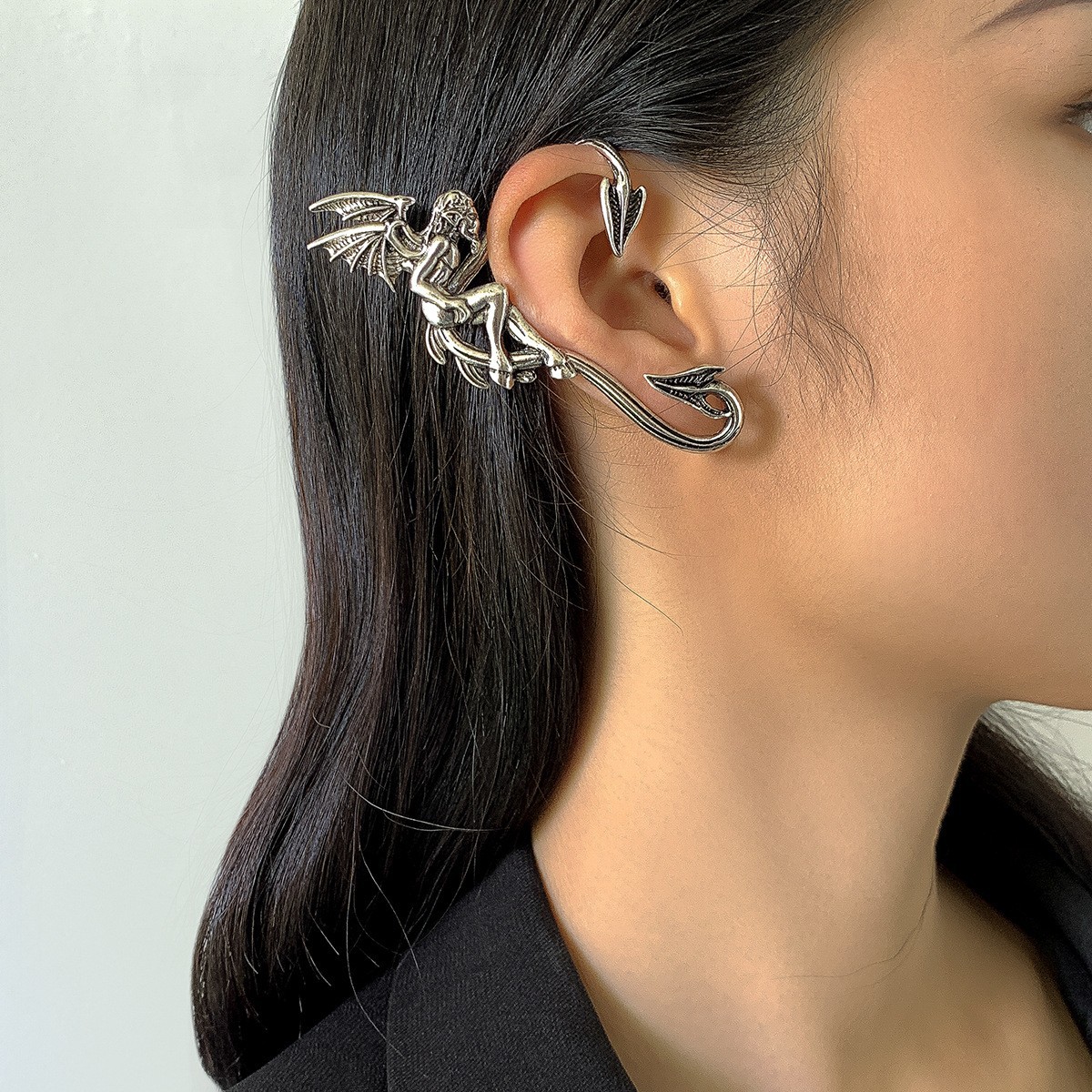 Devil And Angel Ear Cuffs