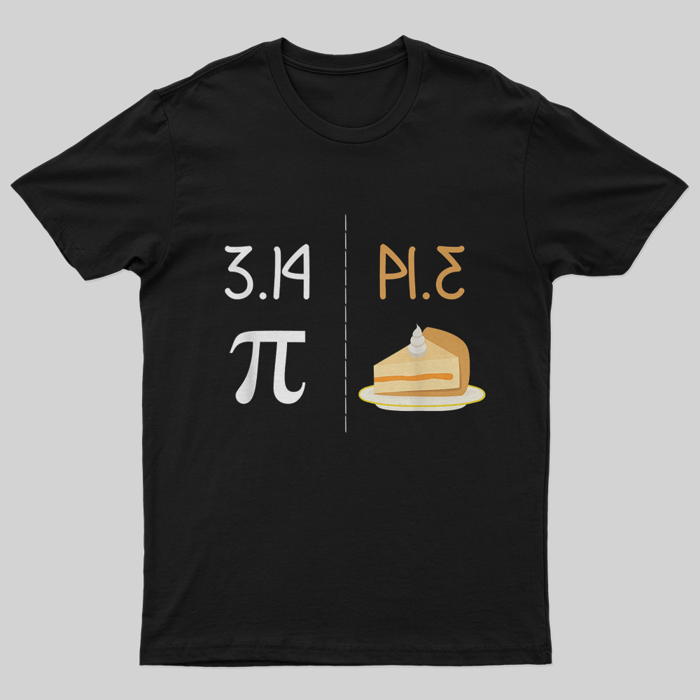 Funny PI Mirror Image Of 3.14 Is PIE T-Shirt