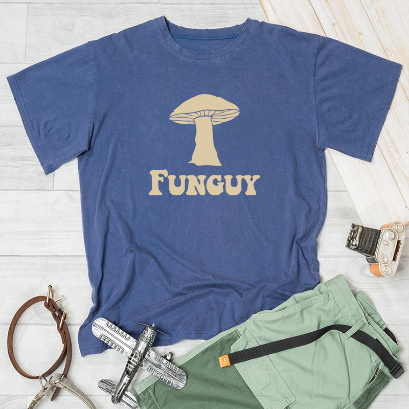 Fungi Fun Guy Funny Washed TshirtGeeksoutfit