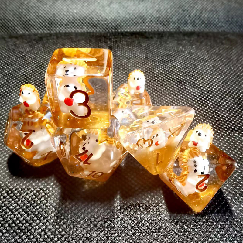 Happy Hedgehog Dice Set