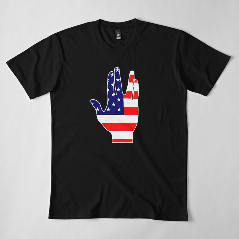 Live Long and Prosper US Flag T-Shirt