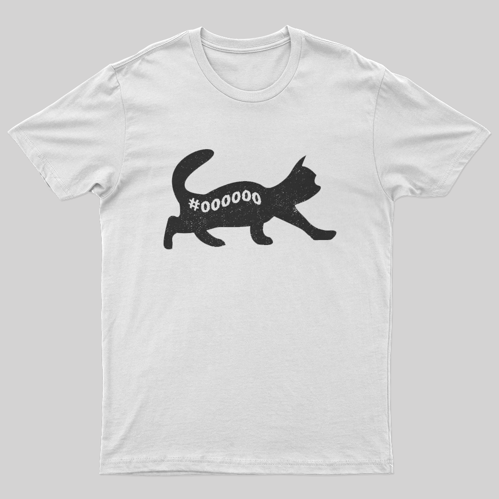 Black Cat Hex Code T-Shirt