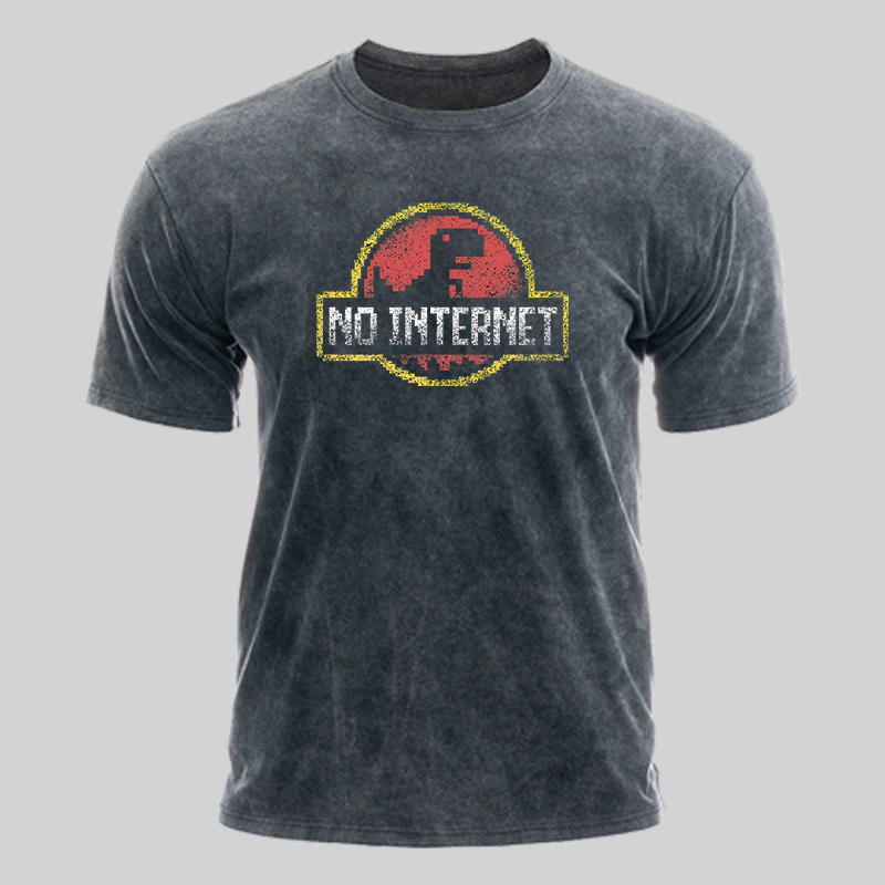 No Internet Washed Vintage T-shirt