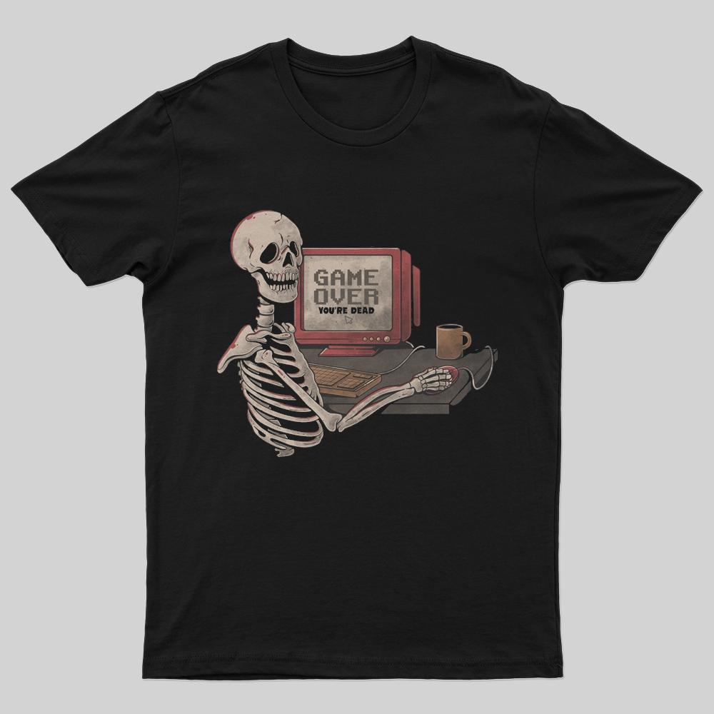 System Overload Kids Graphic T-Shirt | Neon Gamer Power Printed Half Sleeve Cotton Tee