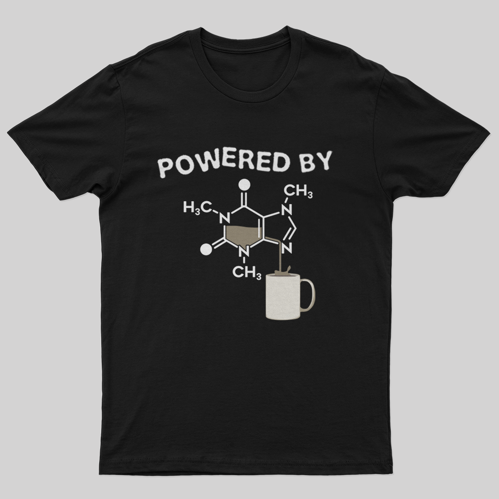 Powered By Caffeine Unisex Geek T-shirt