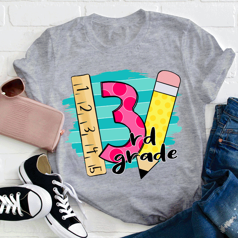 Personalized Kindergarten K Ruler Pencil T-Shirt