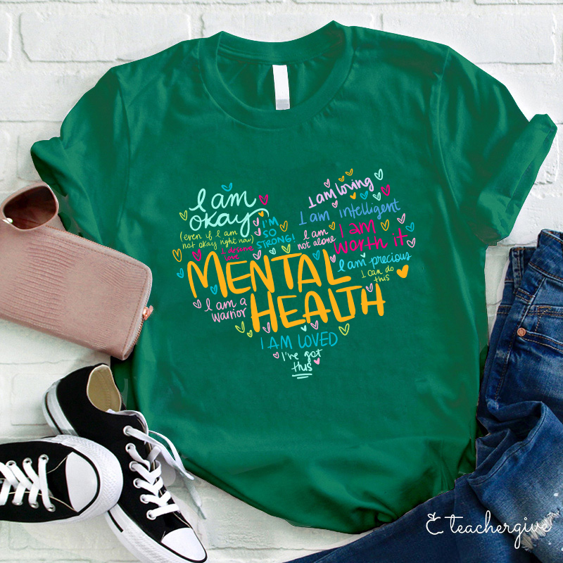 I Am A Warrior Mental Health Teacher T-Shirt