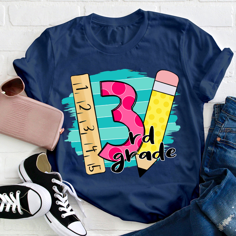 Personalized Kindergarten K Ruler Pencil T-Shirt