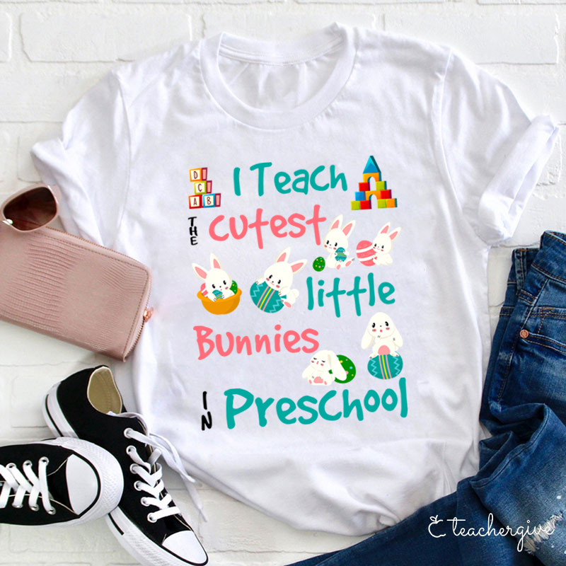 Personalized Teach The Cutest Little Bunnies In School Teacher T-Shirt