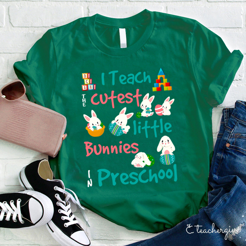 Personalized Teach The Cutest Little Bunnies In School Teacher T-Shirt