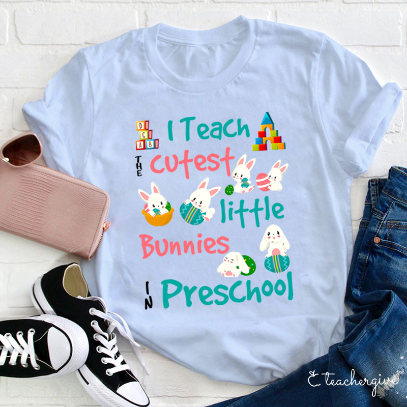 Personalized Teach The Cutest Little Bunnies In School Teacher T-Shirt