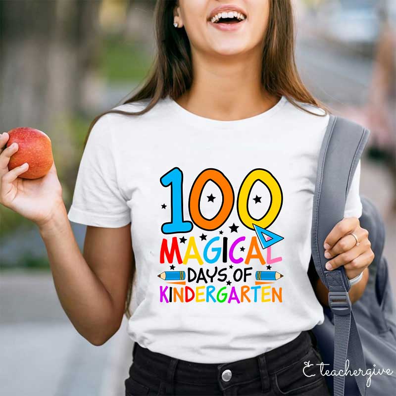 Personalized Grade 100 Magical Days Teacher T-Shirt