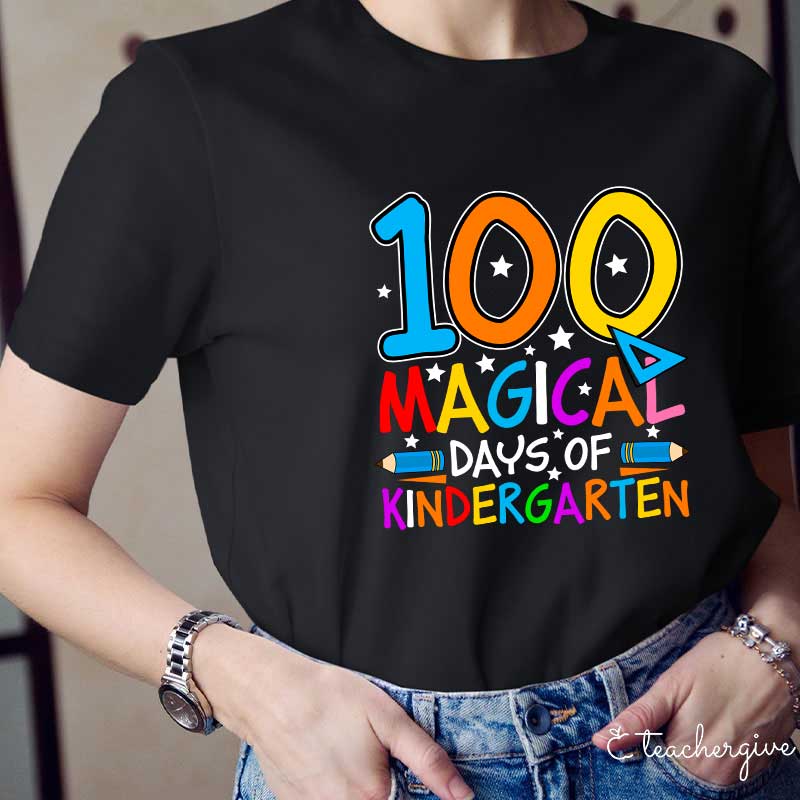 Personalized Grade 100 Magical Days Teacher T-Shirt
