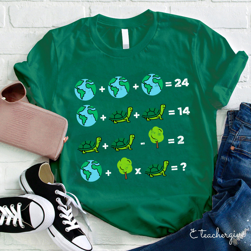 Earth Addition And Subtraction Teacher T-Shirt