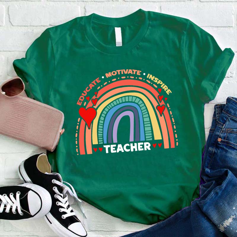 Educate Motivate Inspire Teacher T-Shirt