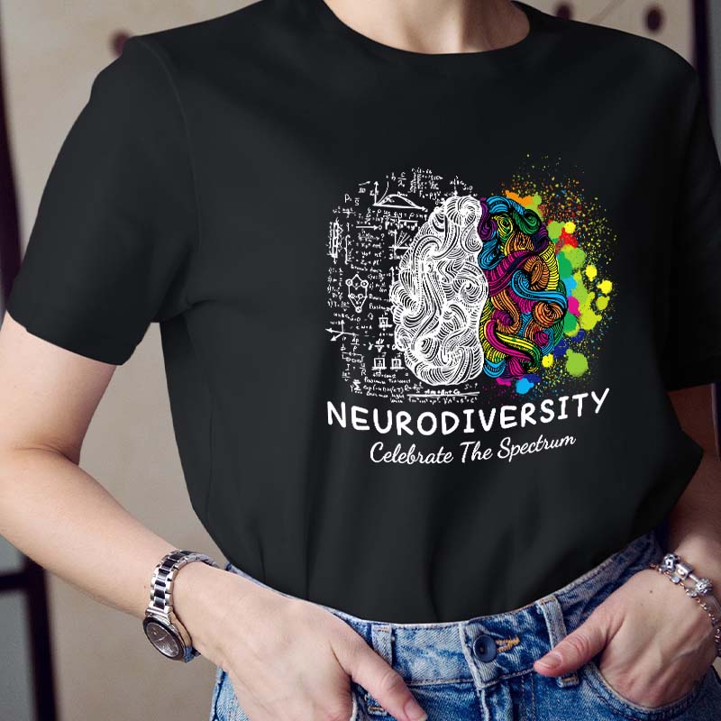 Neurodiversity Celebrate The Spectrum Teacher T-Shirt