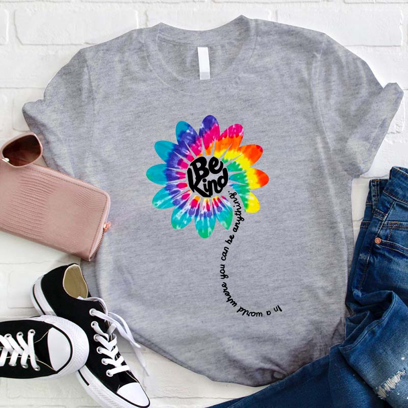 Be Kind In A World Where You Can Be Anything Teacher T-Shirt