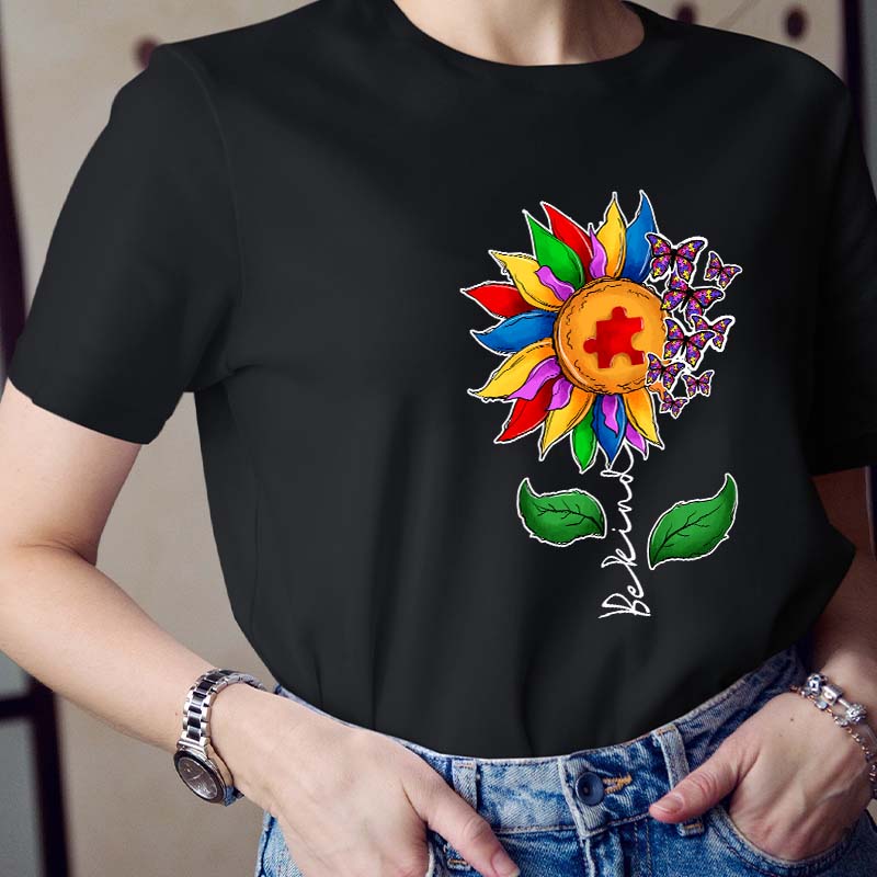 Be Kind And We'll Fly Like Butterflies Teacher T-Shirt