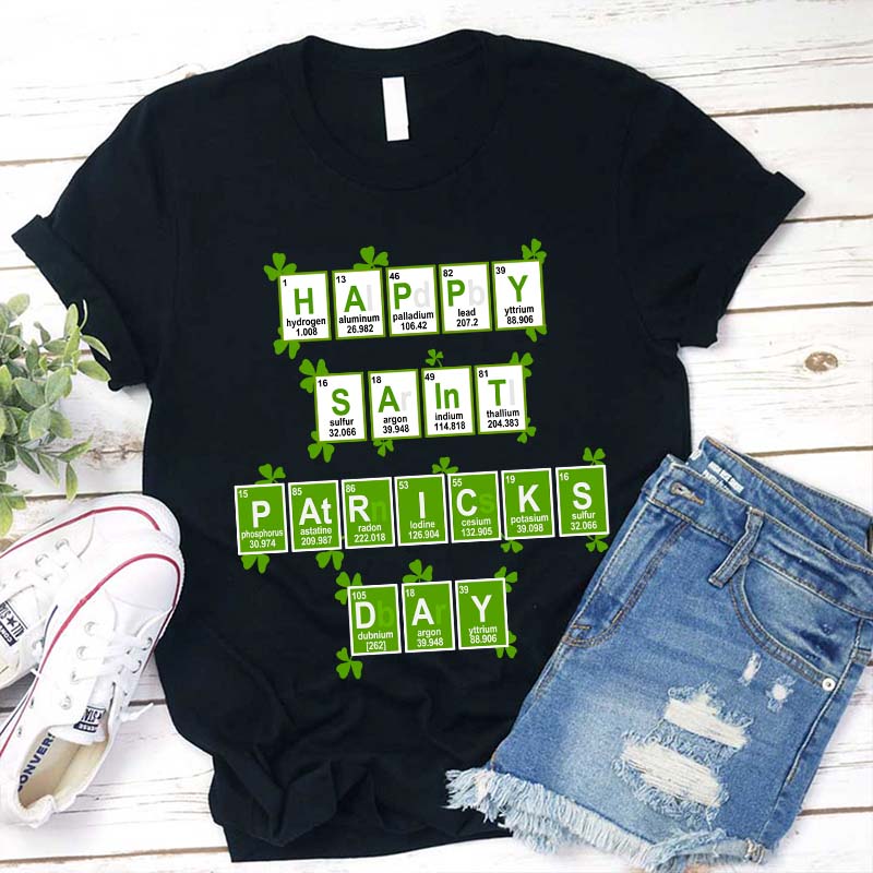 Happy Saint Patrick's Day Elements Science Teacher T-Shirt