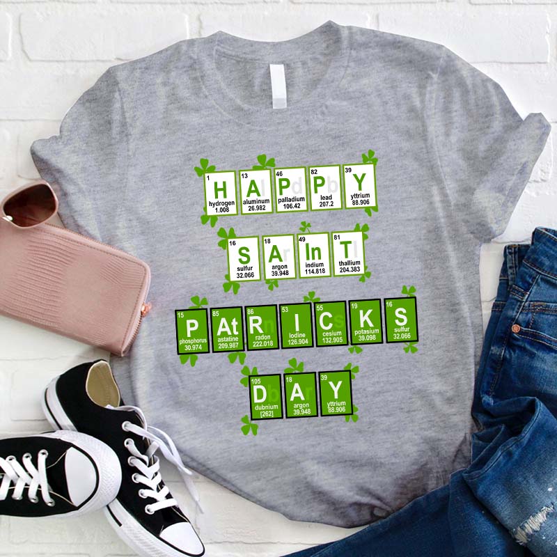 Happy Saint Patrick's Day Elements Science Teacher T-Shirt