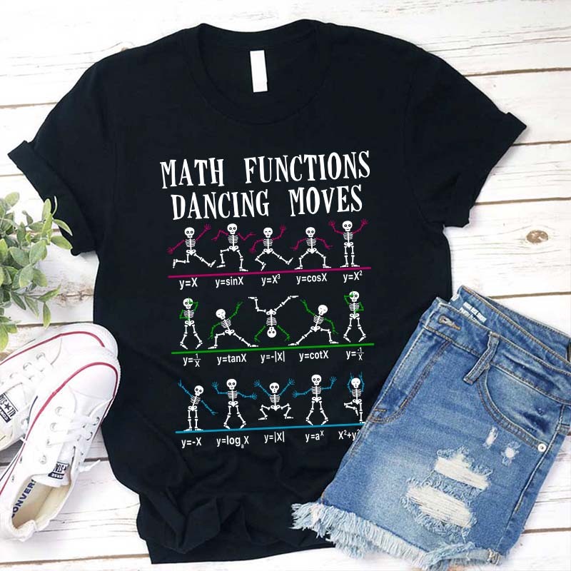 Math Functions Dancing Moves T-Shirt-Teachergive