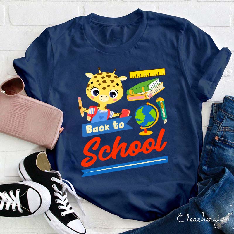 Giraffe Goes Back To School T-Shirt