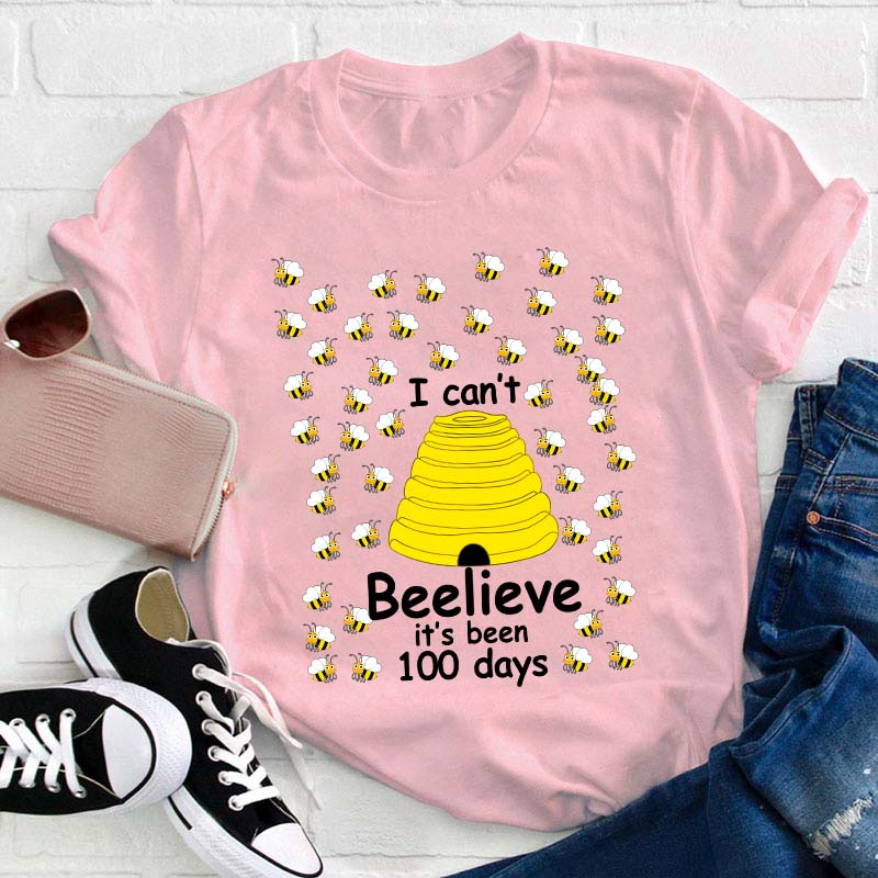 I Can't Beelieve It's 100 Days Teacher T-Shirt