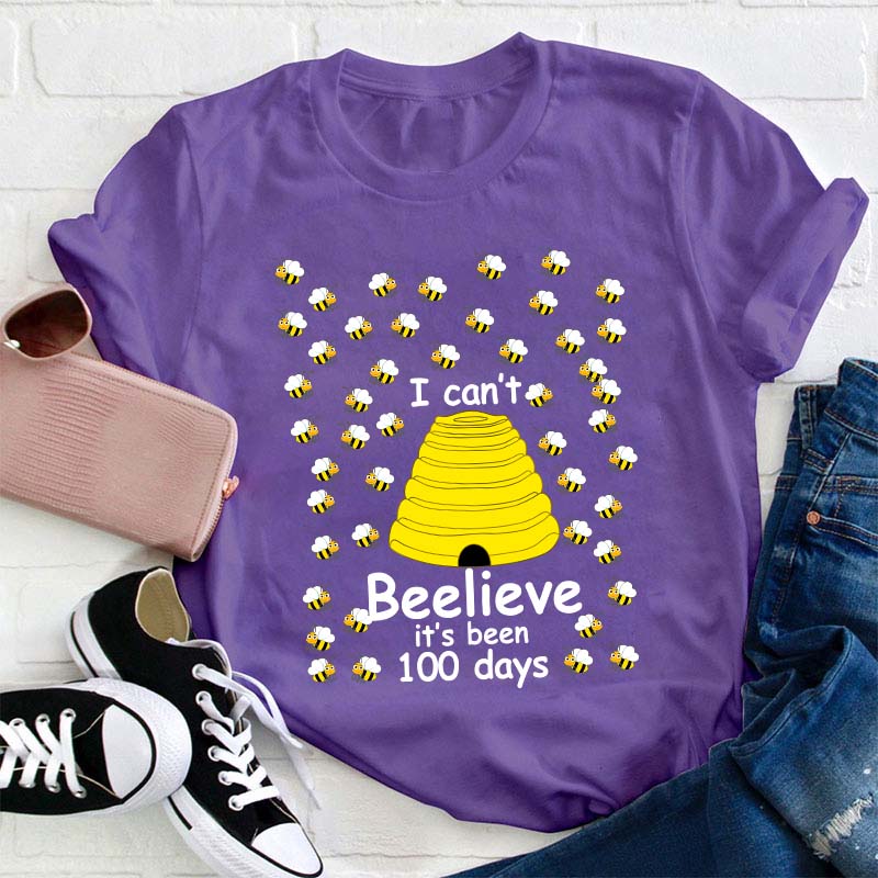 I Can't Beelieve It's 100 Days Teacher T-Shirt