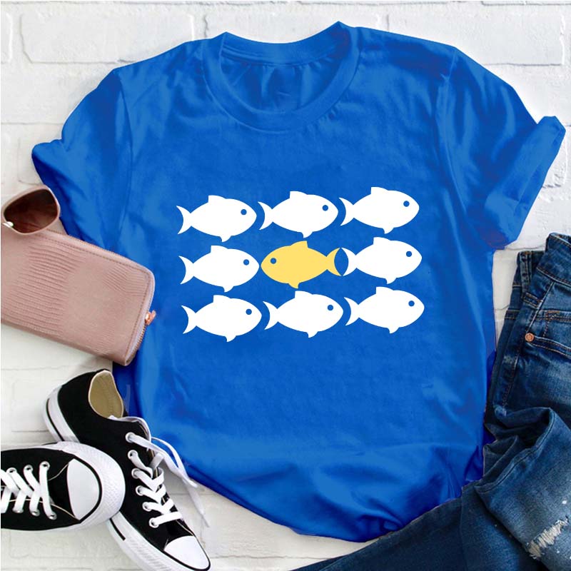 Inversely Unique Minnows Teacher T-Shirt