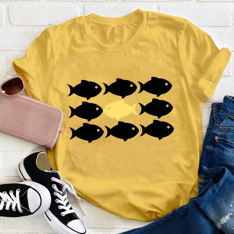 Inversely Unique Minnows Teacher T-Shirt