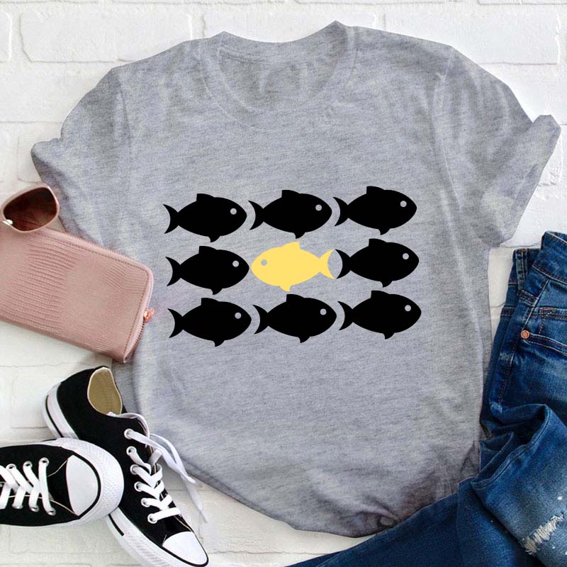 Inversely Unique Minnows Teacher T-Shirt