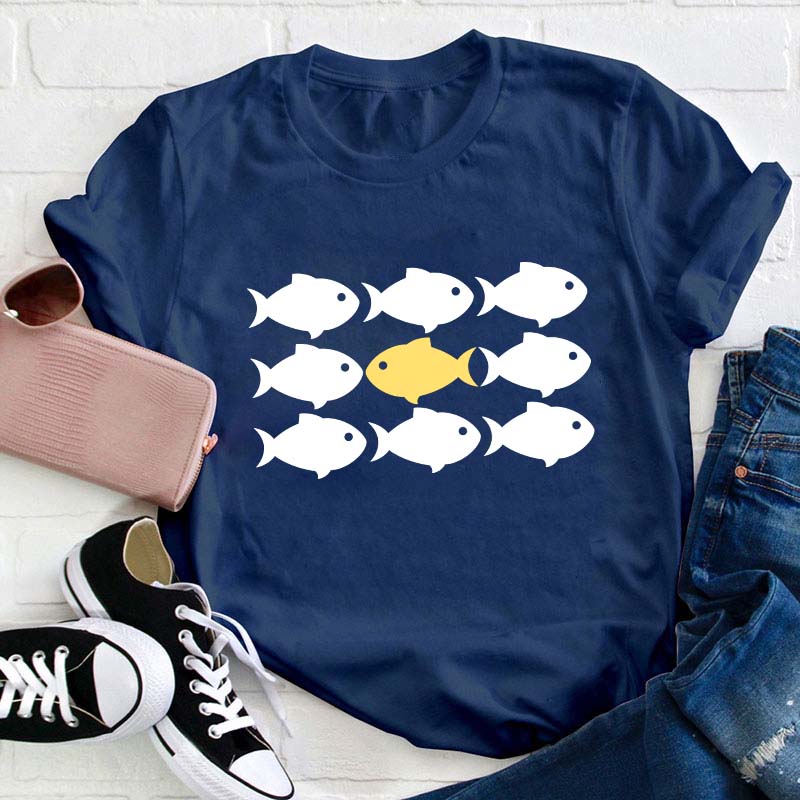 Inversely Unique Minnows Teacher T-Shirt
