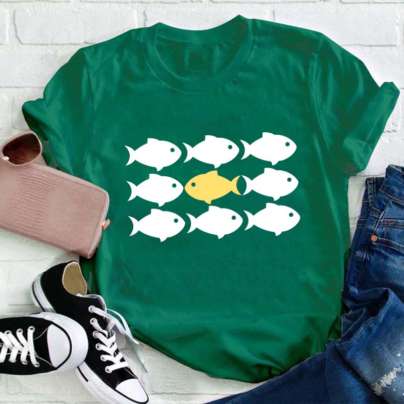 Inversely Unique Minnows Teacher T-Shirt