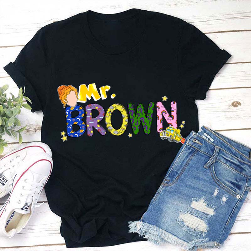 Personalized Name The Magic School Bus Teacher T-Shirt