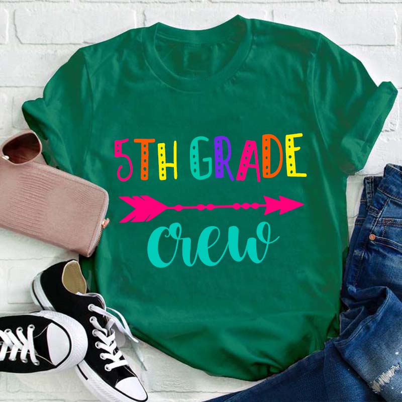Personalized Grade Teacher Crew Teacher T-Shirt