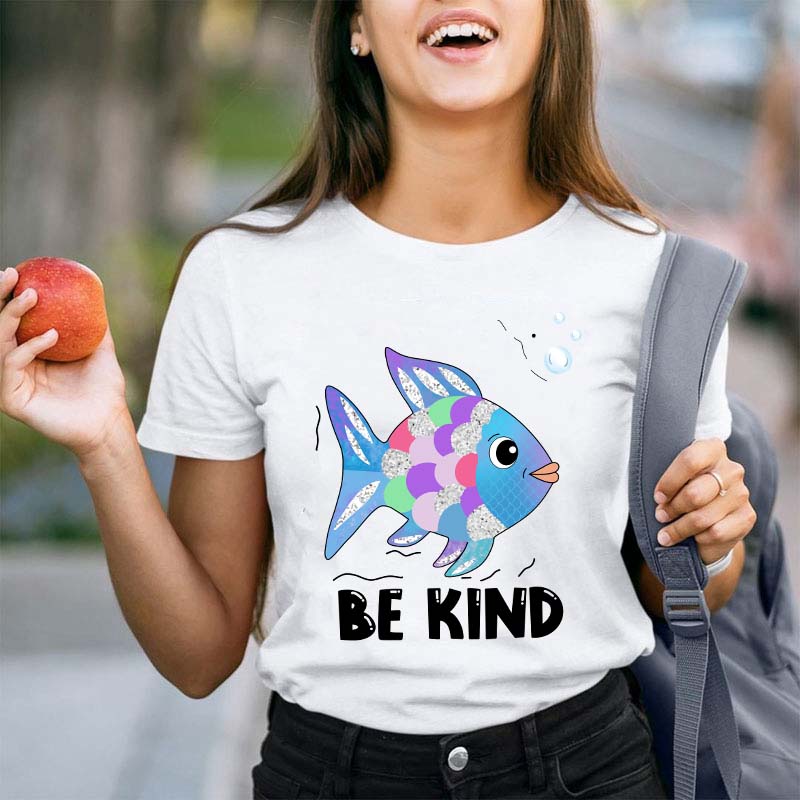 Be Kind Colorful Fish  Swimming T-Shirt