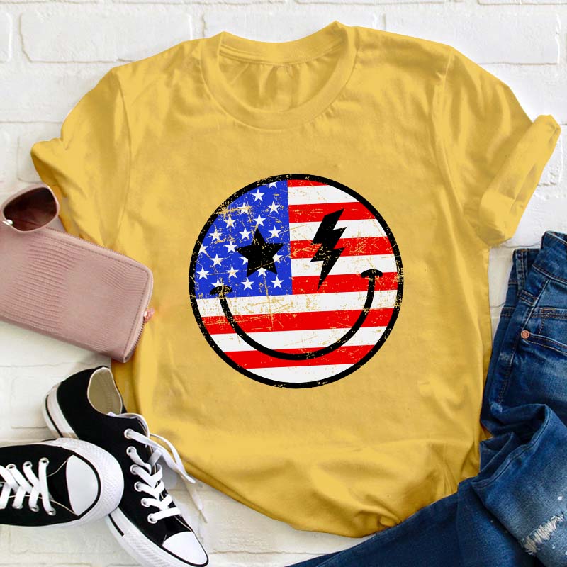 Smile Flag Teacher T-Shirt