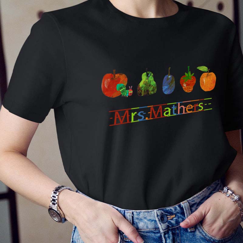 Personalized Name The Very Hungry Caterpillar Teacher T-Shirt