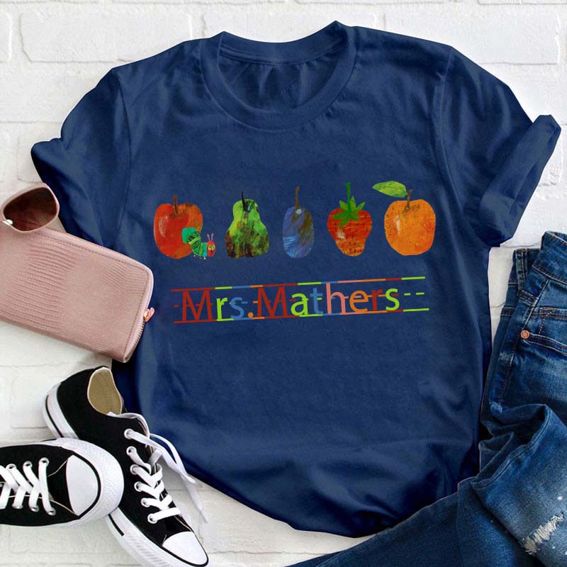 Personalized Name The Very Hungry Caterpillar Teacher T-Shirt