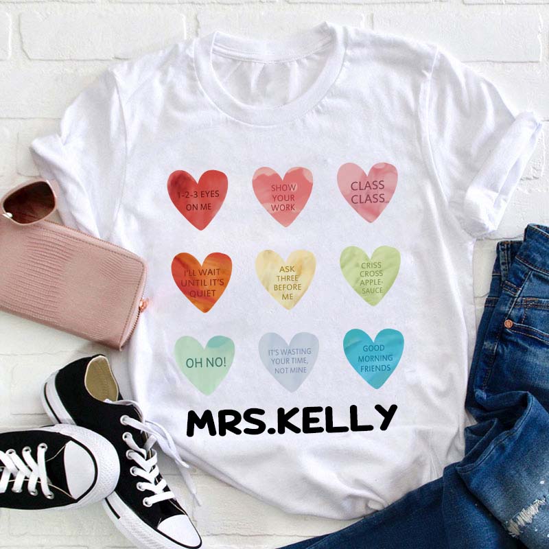 Personalized Show Your Work Teacher T-Shirt