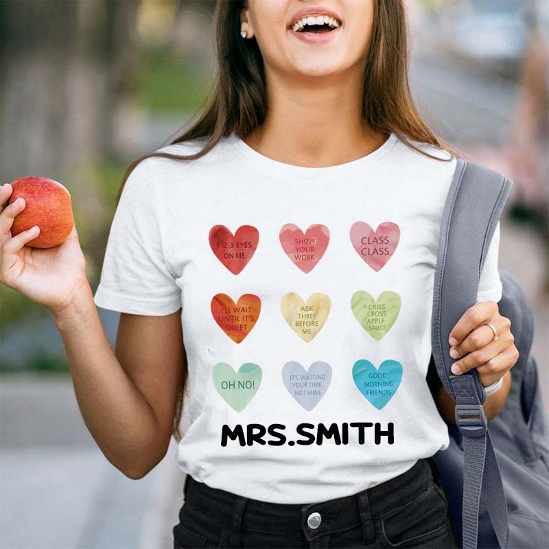 Personalized Show Your Work Teacher T-Shirt