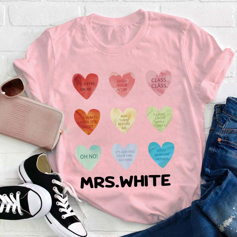 Personalized Show Your Work Teacher T-Shirt
